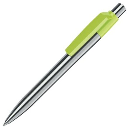 Ручка шариковая автоматическая "Mood Metal M M1" серебристый/лимонный