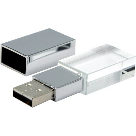 Карта памяти USB Flash 2.0 16 Gb "Moon" белый