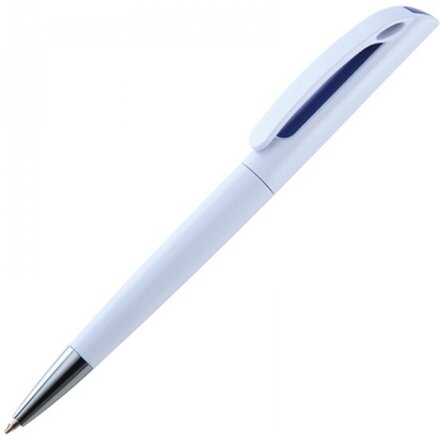 Ручка шариковая автоматическая "Justany" белый/синий