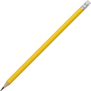 Карандаш простой "Графит" желтый глянцевый