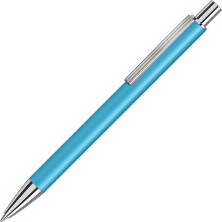 Ручка шариковая автоматическая "Groove" светло-голубой/серебристый