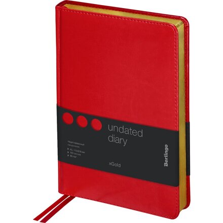 Ежедневник недатированный "xGold" А5, красный
