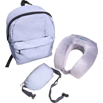 Набор подарочный: рюкзак "Reflector", сумка "Reflector", подушка-подголовник "Stash & Snooze"