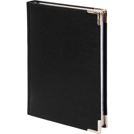 Ежедневник недатированный "Kennedy" черный, срез серебристый