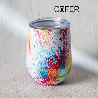 Кружка термическая "Design CO12d Краски", разноцветный