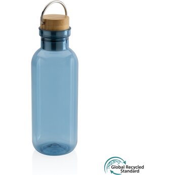 Бутылка для воды "P433.260" с кольцом, синий/натуральный