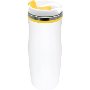 Кружка термическая "Latte" белый/желтый