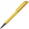 Ручка шариковая автоматическая "Flow T-GOM C CR" софт-тач, желтый/серебристый