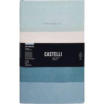 Блокнот "Stripes Cool" А5, синий/голубой