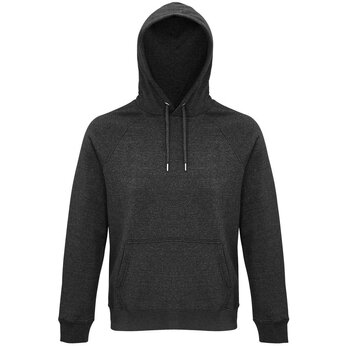 Джемпер унисекс "Stellar" 280, XS, с капюшоном, черный меланж