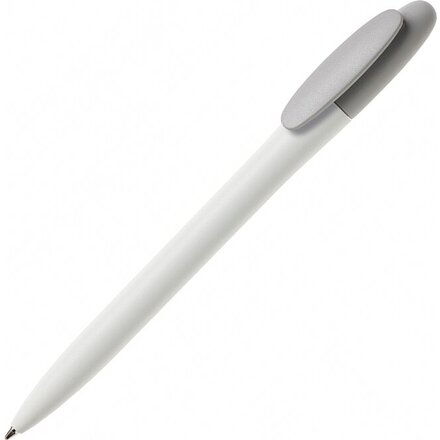 Ручка шариковая автоматическая "Bay MATT BC" белый/серый