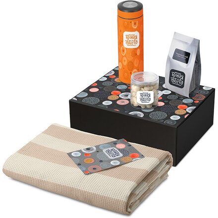 Подарочный набор «Re:y. Warm» с пледом, термосом и чаем