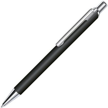 Ручка шариковая автоматическая "Arvent Soft Touch" черный/серебристый