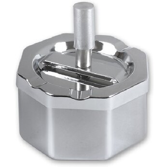 Пепельница "420042-928A" с ручкой, серебристый