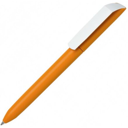 Ручка шариковая автоматическая "Flow Pure MATT CB" оранжевый/белый