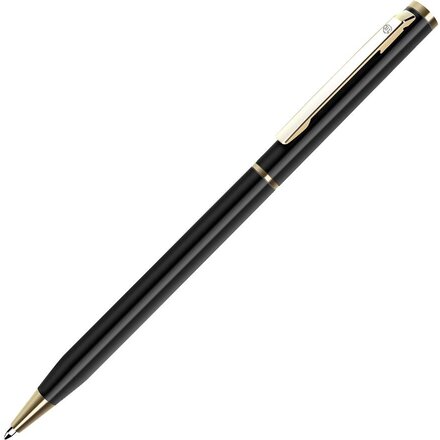 Ручка шариковая автоматическая "Slim" черный/золотистый