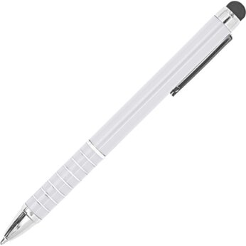 Ручка-стилус металлическая шариковая CANAIMA, белый