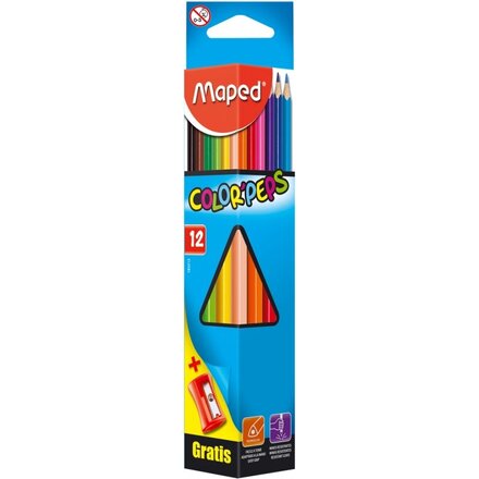Набор цветных карандашей "Color Peps" 12 штук, с точилкой