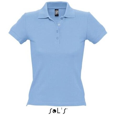 Рубашка-поло женская "People" 210, XL, голубой