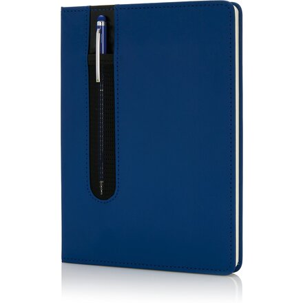 Блокнот "Deluxe" с ручкой-стилусом синий/черный