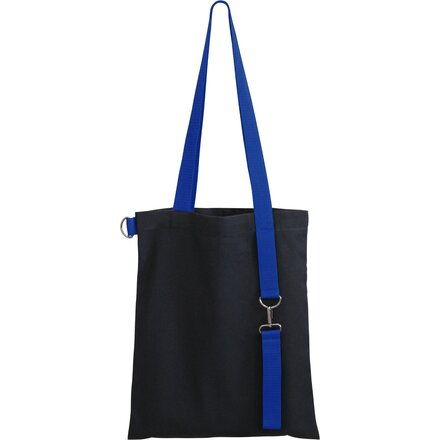 Сумка для покупок  "Superbag black" с ремувкой "4sb", черный/синий