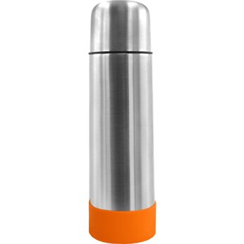 Термос "Picnic Silver To Go" с манжетой, серебристый/оранжевый