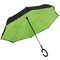 Зонт-трость "Flipped" светло-зеленый/черный