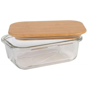 Контейнер для еды "Rosili" 350 мл., прозрачный/светло-коричневый