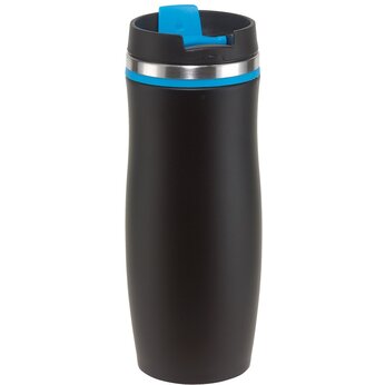 Кружка термическая "Dark Crema" черный/голубой