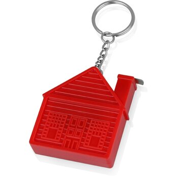 Брелок-рулетка "Домик" красный