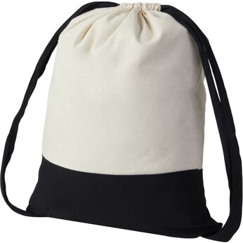 Рюкзак-мешок Cotton из хлопка 170 г, натуральный/черный