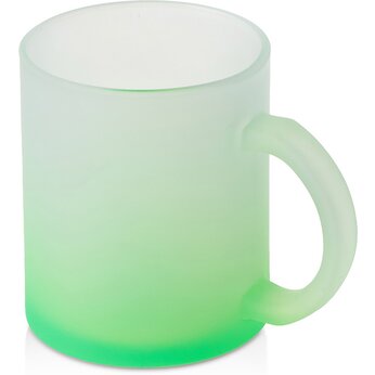 Стеклянная матовая кружка "Омбре" с градиентом для сублимации, зеленое яблоко