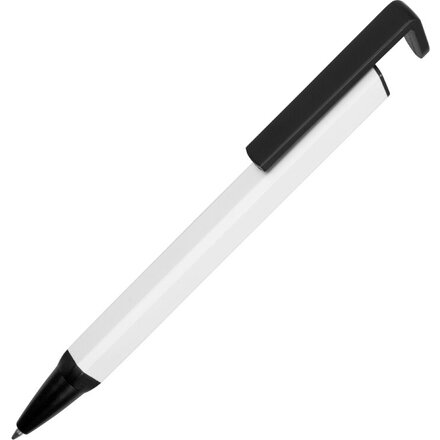 Ручка шариковая автоматическая-подставка "Кипер Q" белый/черный