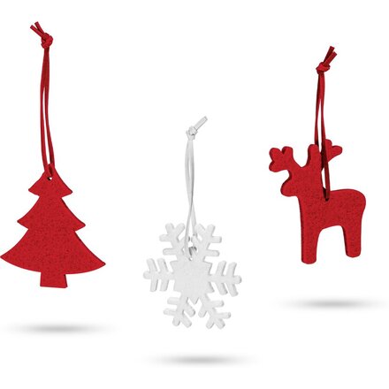 Набор новогодних игрушек "Zermatt" красный/белый
