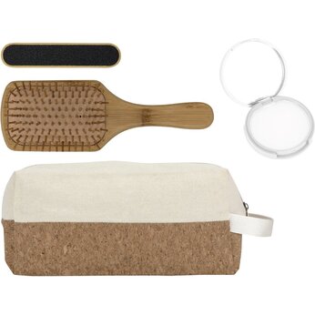 Подарочный набор с пилкой, бальзамом и расческой, белый