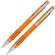 Набор "Онтарио" оранжевый/серебристый: ручка шариковая автоматическая и карандаш автоматический