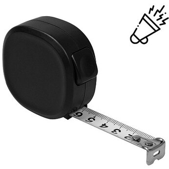 Рулетка "Tools Trecker" с трещоткой и ремешком, черный