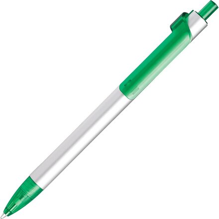Ручка шариковая автоматическая "Piano" серебристый/зеленый