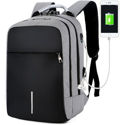 Рюкзак "Madma" черный/серый