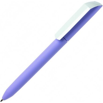 Ручка шариковая автоматическая "Flow Pure GOM CB" софт-тач, светло-фиолетовый/белый
