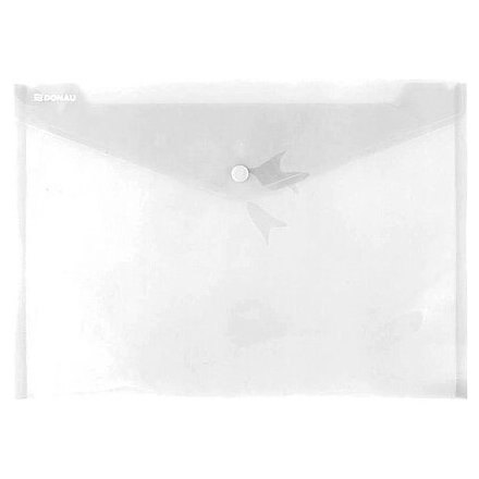 Папка конверт на кнопке C5 "Donau" прозрачный