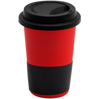 Кружка "Magic To Go" софт-тач, красный/черный