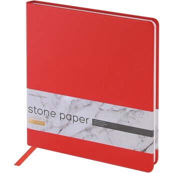 Еженедельник А5+ "Сarrara", красный