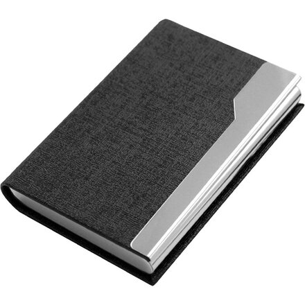 Визитница карманная "Marcle", черный/серебристый