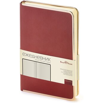 Ежедневник недатированный «Chelsea» А5, бордовый