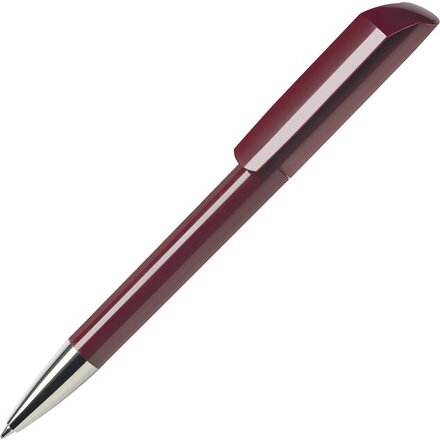 Ручка шариковая автоматическая "Flow C CR" бордовый/серебристый