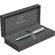Ручка шариковая автоматическая "Sonnet Essential SB K545 LaqGreen CT" серебристый/зеленый