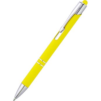 Ручка шариковая автоматическая "Ingrid" со стилусом, желтый