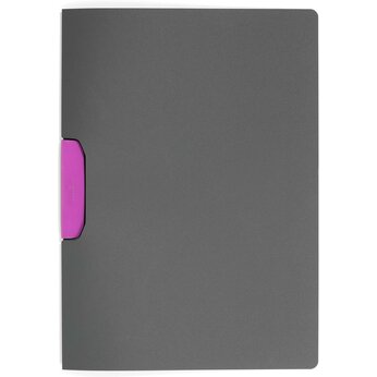 Папка с клипом "Duraswing Color" антрацит/розовый