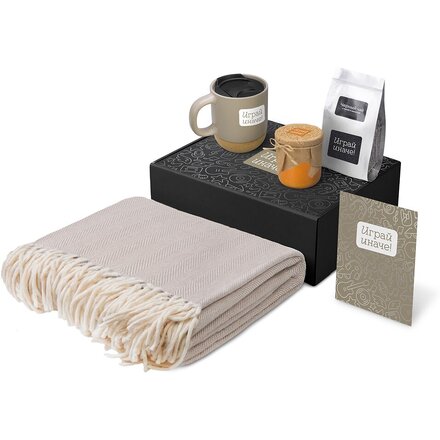 Подарочный набор «Re:y. Nest» с пледом, кружкой и вареньем